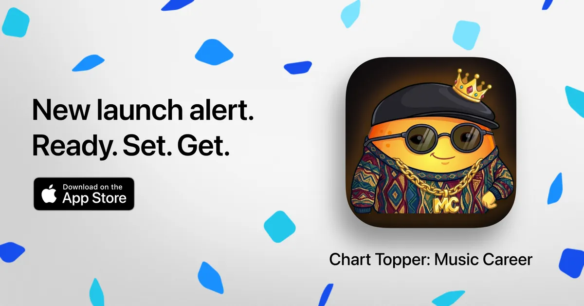 Link card: Chart Topper launch artwork, 1200 by 628 pixels