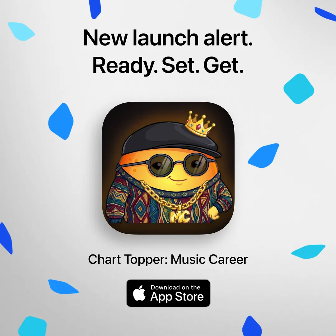 Square post: Chart Topper launch artwork, 1080 by 1080 pixels